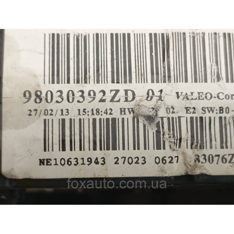 Переключатель Поворота Peugeot Citroen Европа Оригинал 98030392ZD